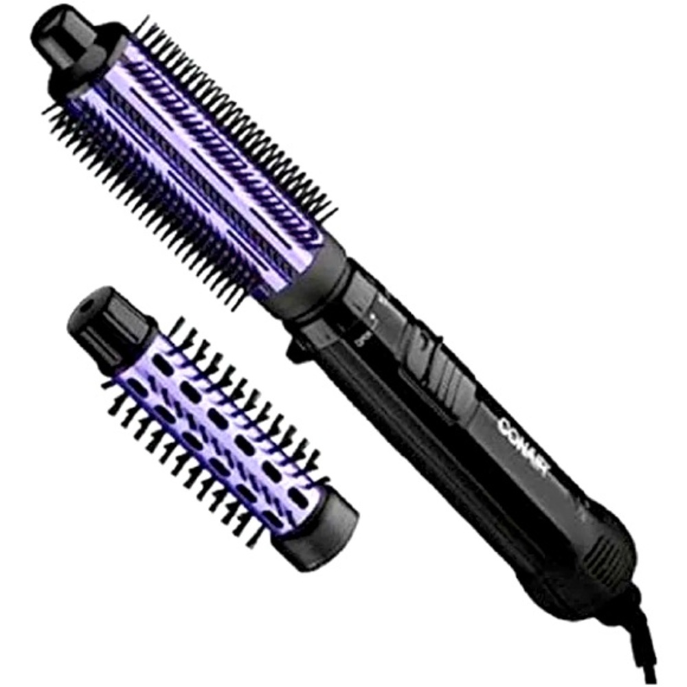 Conair 2-in-1 Hot Air Curling Combo 1.5” Curl Brush & 1” Aluminum Bristle Brush!